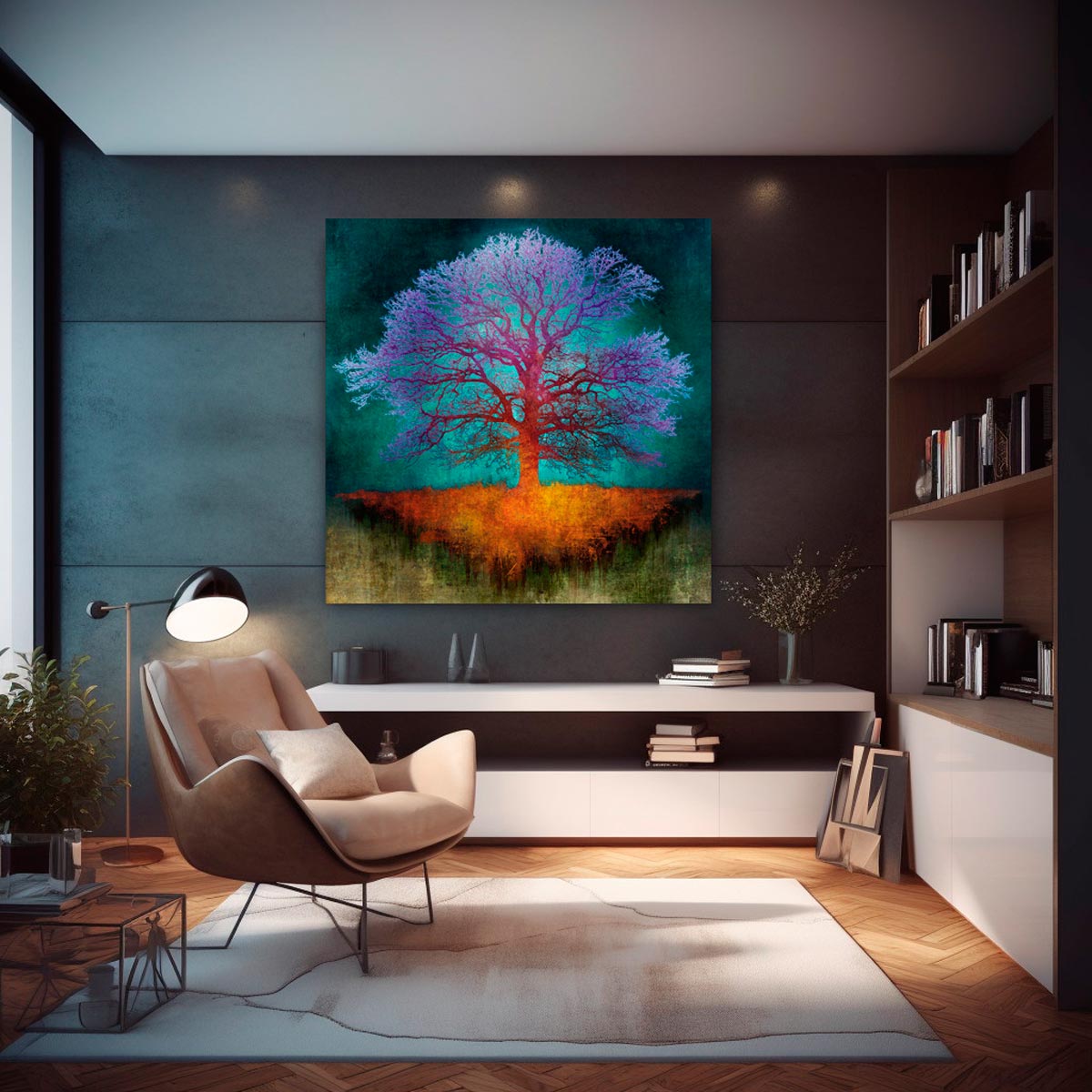 Large Brushed Aluminium Print